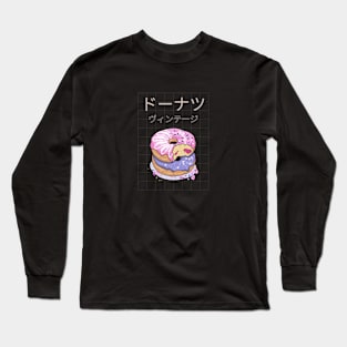 Donut Kawaii Yummy Foodie Pastry Japan Japanese Long Sleeve T-Shirt